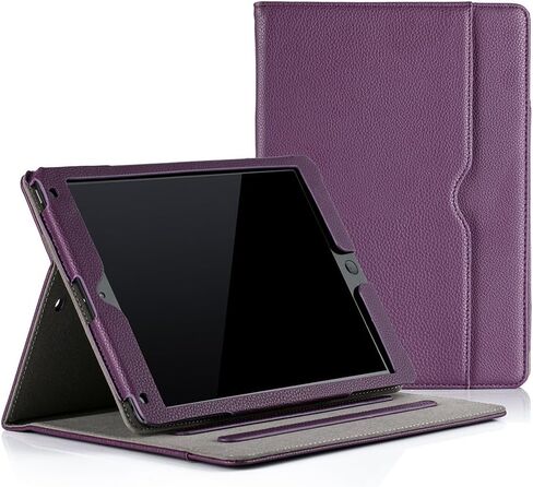 RUBAN Case Compatible with iPad 9.7 Inch 2018/2017 / iPad Air 2 / iPad Air 1 - [Corner Protection] Multi-Angle Viewing Folio Stand Cover with Pocket, Auto Wake/Sleep (Purple) in Saudi Arabia