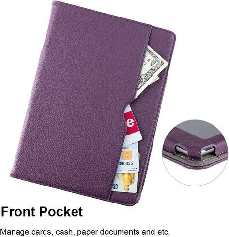 RUBAN Case Compatible with iPad 9.7 Inch 2018/2017 / iPad Air 2 / iPad Air 1 - [Corner Protection] Multi-Angle Viewing Folio Stand Cover with Pocket, Auto Wake/Sleep (Purple) in Saudi Arabia