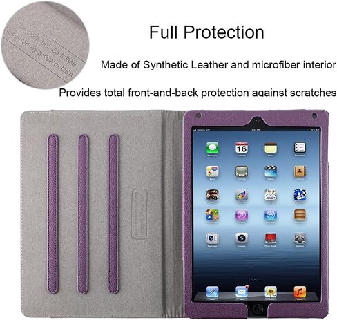RUBAN Case Compatible with iPad 9.7 Inch 2018/2017 / iPad Air 2 / iPad Air 1 - [Corner Protection] Multi-Angle Viewing Folio Stand Cover with Pocket, Auto Wake/Sleep (Purple) in Saudi Arabia