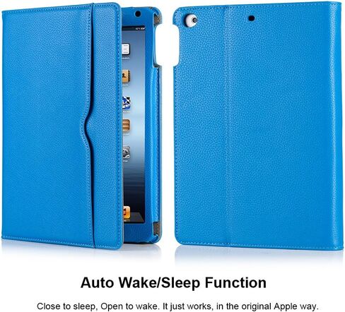 RUBAN Case Compatible with iPad 9.7 Inch 2018/2017 / iPad Air 2 / iPad Air 1 - [Corner Protection] Multi-Angle Viewing Folio Stand Cover with Pocket, Auto Wake/Sleep (Purple) in Kuwait