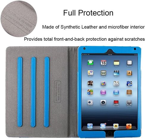 RUBAN Case Compatible with iPad 9.7 Inch 2018/2017 / iPad Air 2 / iPad Air 1 - [Corner Protection] Multi-Angle Viewing Folio Stand Cover with Pocket, Auto Wake/Sleep (Purple) in Kuwait