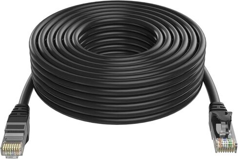 كابل إيثرنت SHD Cat6 (50 قدم) كابل تصحيح الشبكة UTP LAN كابل تصحيح الكمبيوتر - أسود in Kuwait