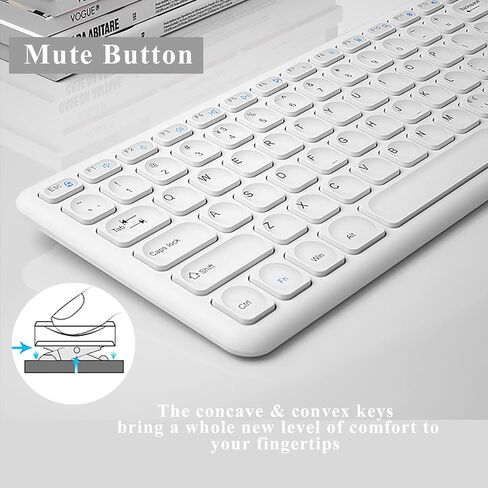 Wireless Keyboard and Mouse Combo,JieruiDeng 2.4Ghz USB Cordless Slim Silent Keyboard and Mouse Kit Home Office Game Use for Computer,Laptop,PC Desktops,Mac (Green) in Kuwait