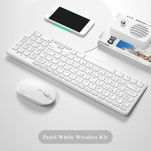 Wireless Keyboard and Mouse Combo,JieruiDeng 2.4Ghz USB Cordless Slim Silent Keyboard and Mouse Kit Home Office Game Use for Computer,Laptop,PC Desktops,Mac (Green) in Kuwait