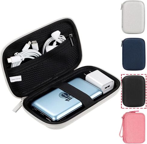 حقيبة الملحقات الإلكترونية، منظم حامل سلك الكابل / حافظة إلكترونية، حقيبة منظم الكابلات المحمولة المقاومة للماء، حقيبة محركات أقراص فلاش USB، حقيبة حافظة الكابل، منظم علبة USB، حقيبة شاحن USB (أسود) in Kuwait
