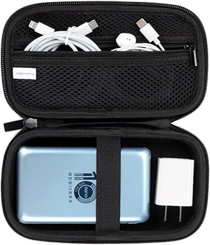 حقيبة الملحقات الإلكترونية، منظم حامل سلك الكابل / حافظة إلكترونية، حقيبة منظم الكابلات المحمولة المقاومة للماء، حقيبة محركات أقراص فلاش USB، حقيبة حافظة الكابل، منظم علبة USB، حقيبة شاحن USB (أسود) in Kuwait