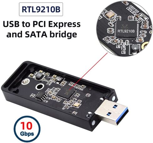 Cablecc Type-C USB 3.0 USB-C to M.2 NVME NGFF M-Key SATA SSD External PCBA Case Enclosure RTL9210B Chipset in Saudi Arabia
