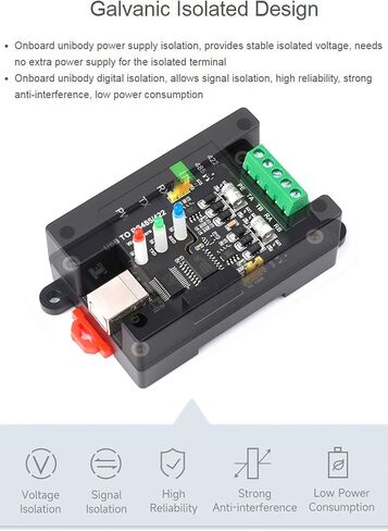 محول USB صناعي معزول إلى RS485/422، رقاقة FT232RL وشريحة SP485EEN الأصلية، مسافة نقل تصل إلى 1.2 كم، يدعم Linux، Android، Wince، Win11/10/8.1/8/7/XP، إلخ. in Saudi Arabia