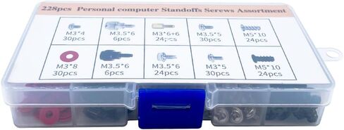 228 PCS Combination Set Computer Case M3 M4 M5 Screws Set SSD Hard Drive Fan Power Graphics Motherboard Chassis CD-ROM Computer ATX Case DIY & Repair Computer in Saudi Arabia