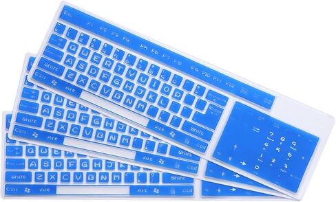 PATIKIL Pc غطاء لوحة المفاتيح الجلد سيليكون سطح المكتب لوحة المفاتيح غطاء لوحة المفاتيح الجلد لحجم قياسي الكمبيوتر الكمبيوتر سطح المكتب لوحات المفاتيح 17.3 "x 5.3" واضح لوحة المفاتيح غطاء الجلد حامي 3PCS in Saudi Arabia