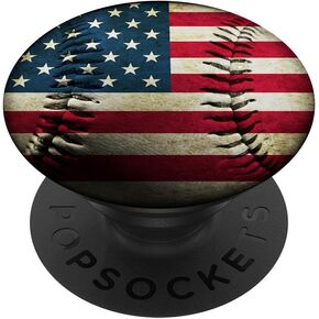 Pop Socket American Flag Baseball Design USA PopSockets PopGrip: Swappable Grip for Phones & Tablets in Saudi Arabia