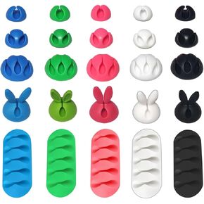 25 قطعة من مشابك الكابلات، حاملات سلك لاصقة، مشابك كابل شحن USB، مشابك مطاطية لكابل التنظيم ذاتية اللصق مناسبة لسطح المكتب، والخشب، والزجاج، والمعادن، والبلاستيك، والبلاط in Kuwait