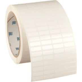 Brady THT-1-423-10 0.75" Width x 0.25" Height, B-423 Permanent Polyester, Gloss Finish White Thermal Transfer Printable Label (10000 per Roll) in Saudi Arabia