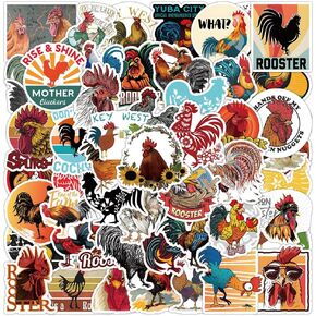 50 قطعة من ملصقات الديك، ملصقات فينيل مقاومة للماء لزجاجة المياه، اللابتوب، لوح التزلج، الامتعة، السيارات، ممتص الصدمات، الهاتف، ملصقات الدجاج، هدية للاطفال والمراهقين والبالغين in Kuwait