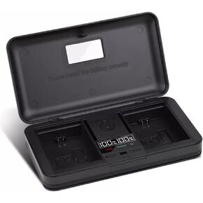 شاحن بطارية LP-E6/E6N/E6NH مع قارئ بطاقات متوافق مع Canon EOS 5D Mark 2/3/4, 5DS/R, 6D Mark 2/6D, 7D Mark2/7D/60D/60DA/70D/80D/90D/R5 /R6/R7 in Kuwait