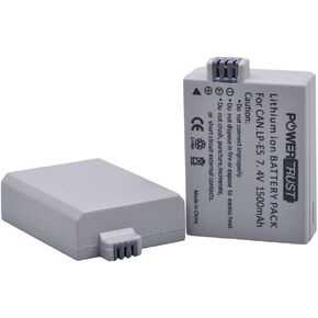 PowerTrust 2X LP-E5 Battery for Canon EOS Rebel XS, Rebel T1i, Rebel XSi, 1000D, 500D, 450D, Kiss X3, Kiss X2, Kiss F in Kuwait