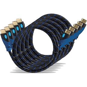 كابل HDMI عالي السرعة من سلسلة Aurum Ultra مع إيثرنت - موسع كابل HDMI مجدول بطول 50 قدمًا يدعم قناة إرجاع ثلاثية الأبعاد وصوت تصل إلى دقة 4K - متوافق مع التلفزيون والكمبيوتر الشخصي وأجهزة الكمبيوتر المحمولة وحزمة PS3-1 in Kuwait