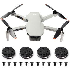 4 قطع غطاء محرك لحماية المحرك DJI Mini 3/Mini 3 Pro/Mavic Mini/Mini 2/Mini SE ملحقات غطاء محرك ألومنيوم مقاوم للماء والغبار (أسود)