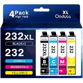 232XL Ink Cartridges Remanufactured Replacement for Epson 232 Ink Cartridge Combo Pack T232 for Expression Home XP-4200 XP-4205 Workforce WF-2930 WF-2950 Printer (Black Cyan Magenta Yellow, 4 Pack) in Kuwait