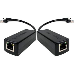 2 Pack PoE Splitter, Active PoE to 12V Adapter, PoE to 2.1mm DC, with IEEE 802.3af/at Compliant(Upgraded with USA chipset/Opto-Isolator) for Non-PoE IP Cameras AP Voip Phone and More (12V,1A) in Kuwait
