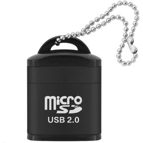 محول بطاقة Cotchear Mini USB 2.0 لقارئ بطاقات Micro SD لقراءة بطاقات TF/Microsd عالية السرعة مع حلقة مفاتيح بغطاء بلاستيكي (أزرق سماوي) in Kuwait
