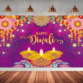 لافتة زينة خلفية من هابي ديوالي - لافتة حفلات ديبافالي لمهرجان الاضواء in Kuwait