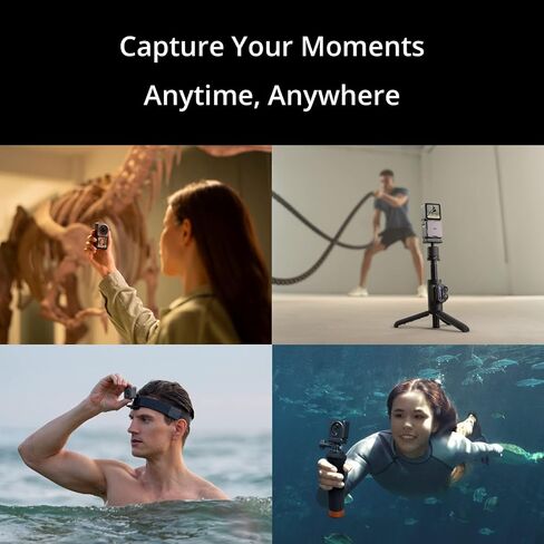 DJI Action 2 Dual-Screen Combo WITHOUT Magnetic Protective Case, 4K Action Camera with Dual OLED Touchscreens, 155° FOV, Magnetic Attachments, Stabilization Technology, Underwater Camera Ideal in Saudi Arabia