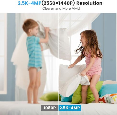 كاميرات مراقبة منزلية Ctronics 2.5K 4MP، كاميرات واي فاي 5 جيجا هرتز/2.4 جيجا هرتز لأمن المنزل في الداخل مع رؤية ليلية ملونة 20 مترًا، PTZ 355 درجة/ 120 درجة، كشف الحركة/الإنسان بالذكاء الاصطناعي، صوت ثنائي الاتجاه in Kuwait