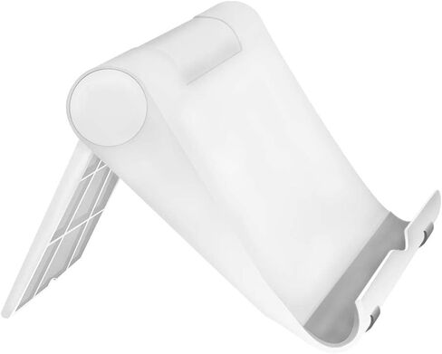 حامل هاتف خلوي قابل للتعديل للمكتب، حامل هاتف محمول متوافق مع معظم هواتف iPhone وSamsung والهواتف الذكية الأخرى - أبيض in Kuwait