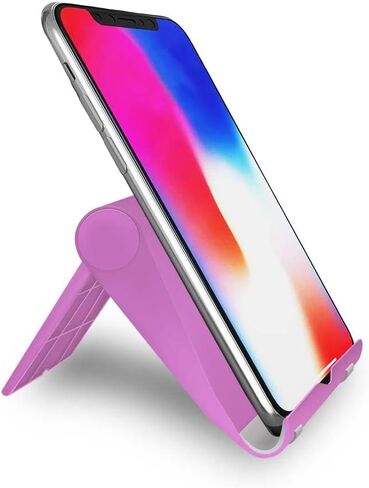 حامل هاتف خلوي قابل للتعديل للمكتب، حامل هاتف محمول متوافق مع معظم هواتف iPhone وSamsung والهواتف الذكية الأخرى - أبيض in Kuwait