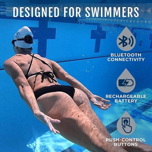 H2O Audio Interval Swim Headphones for Apple Watch – Waterproof IPX8 Swimming Earbuds with Bluetooth, 6-Hour Battery Life, Open-Ear Bone Conduction, and Goggle Loops – Blue in Saudi Arabia
