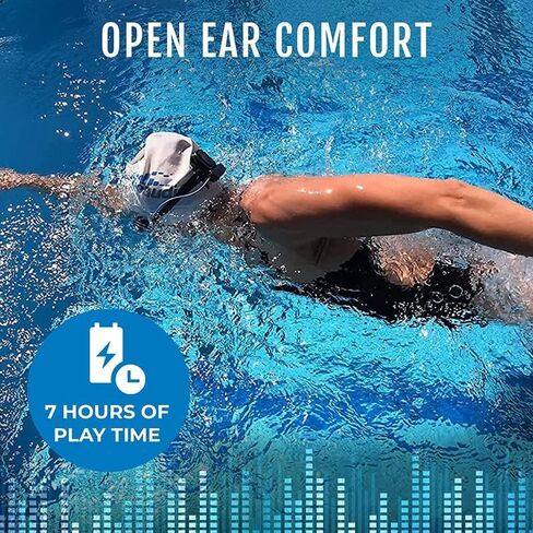 H2O Audio Interval Swim Headphones for Apple Watch – Waterproof IPX8 Swimming Earbuds with Bluetooth, 6-Hour Battery Life, Open-Ear Bone Conduction, and Goggle Loops – Blue in Saudi Arabia