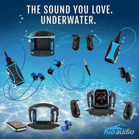 H2O Audio Interval Swim Headphones for Apple Watch – Waterproof IPX8 Swimming Earbuds with Bluetooth, 6-Hour Battery Life, Open-Ear Bone Conduction, and Goggle Loops – Blue in Saudi Arabia