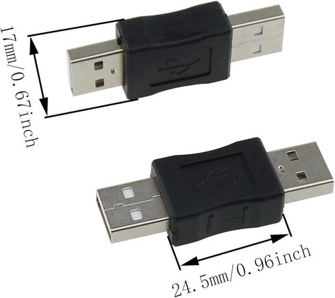 ZZHXSM 2PCS محول USB USB ذكر إلى USB ذكر مبدل الجنس محول مقرنة محول in Saudi Arabia