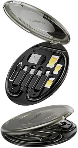 مجموعة محول USB OTG متعددة الوظائف من YESIDO كابل 6 في 1 من النوع C و3 محولات USB، كابل شحن/نقل البيانات مع USB A، Micro USB، محول Lightning، سبيكة متينة وبلاستيك، حجم صغير in Kuwait