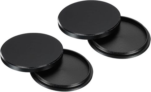 PATIKIL 46mm Lens Cap, 2 Pack Camera Lens Cap Cover Universal Front Metal Lens Filter Stacks Cap Protective Case for 46mm Camera Circular Polarizing Fader ND Filter, Black in Kuwait