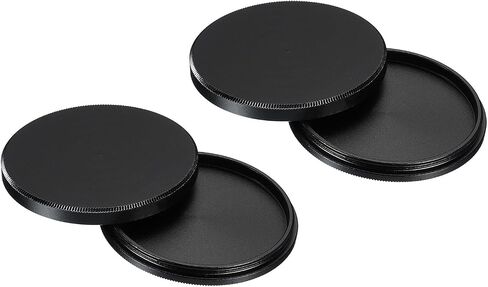 PATIKIL 58mm Lens Cap, 2 Pack Camera Lens Cap Cover Universal Front Metal Lens Filter Stacks Cap Protective Case for 58mm Camera Circular Polarizing Fader ND Filter, Black in Saudi Arabia