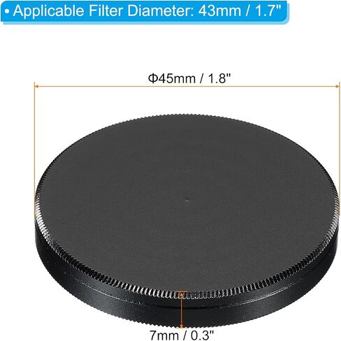 PATIKIL 58mm Lens Cap, 2 Pack Camera Lens Cap Cover Universal Front Metal Lens Filter Stacks Cap Protective Case for 58mm Camera Circular Polarizing Fader ND Filter, Black in Saudi Arabia