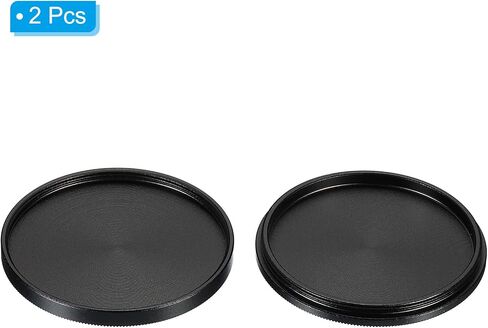 PATIKIL 58mm Lens Cap, 2 Pack Camera Lens Cap Cover Universal Front Metal Lens Filter Stacks Cap Protective Case for 58mm Camera Circular Polarizing Fader ND Filter, Black in Saudi Arabia