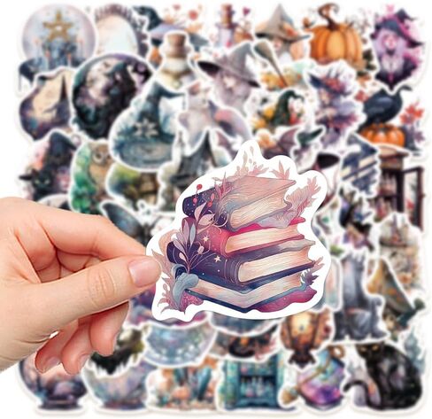 50PCS Vintage Witch Stickers,Aesthetic Magic Witchy Stickers for Adults Teens,Waterproof Vinyl Stickers for Water Bottle Laptops Computer Phone Scrapbook Luggage Skateboard in Kuwait