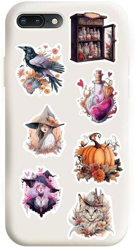 50PCS Vintage Witch Stickers,Aesthetic Magic Witchy Stickers for Adults Teens,Waterproof Vinyl Stickers for Water Bottle Laptops Computer Phone Scrapbook Luggage Skateboard in Kuwait