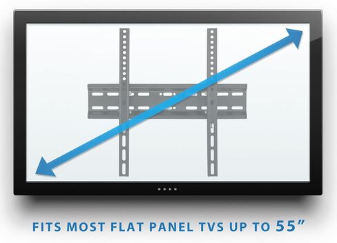 Tilting Flatscreen Wall Mount TV for 30, 32, 37, 39, 40, 42, 43, 47, 49, 50, 55 inch LED, LCD, and Plasma televisions - 77 lbs Capacity, 2" Low Profile Design, Max VESA 400 x 400 in Saudi Arabia