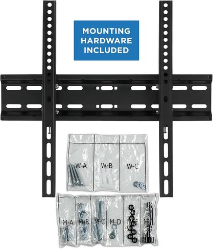 Tilting Flatscreen Wall Mount TV for 30, 32, 37, 39, 40, 42, 43, 47, 49, 50, 55 inch LED, LCD, and Plasma televisions - 77 lbs Capacity, 2" Low Profile Design, Max VESA 400 x 400 in Saudi Arabia