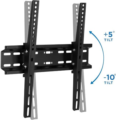 Tilting Flatscreen Wall Mount TV for 30, 32, 37, 39, 40, 42, 43, 47, 49, 50, 55 inch LED, LCD, and Plasma televisions - 77 lbs Capacity, 2" Low Profile Design, Max VESA 400 x 400 in Saudi Arabia
