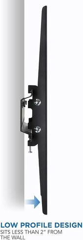 Tilting Flatscreen Wall Mount TV for 30, 32, 37, 39, 40, 42, 43, 47, 49, 50, 55 inch LED, LCD, and Plasma televisions - 77 lbs Capacity, 2" Low Profile Design, Max VESA 400 x 400 in Saudi Arabia