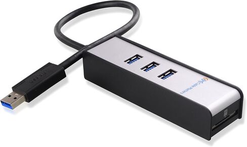 كابل Matters مزود بـ 3 منافذ SuperSpeed ​​USB 3.0 مع قارئ بطاقة SD باللون الأسود in Saudi Arabia