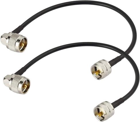 Superbat PL-259 كابل القفز UHF (Pl259) ذكر إلى ذكر كابل محوري RG58 رقمي منخفض الخسارة (3 أقدام RG58) لراديو HAM & CB، محلل الهوائي، تحميل الدمية، عداد SWR 2 حزمة in Saudi Arabia