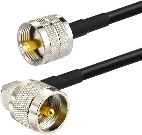Superbat PL-259 كابل القفز UHF (Pl259) ذكر إلى ذكر كابل محوري RG58 رقمي منخفض الخسارة (3 أقدام RG58) لراديو HAM & CB، محلل الهوائي، تحميل الدمية، عداد SWR 2 حزمة in Saudi Arabia