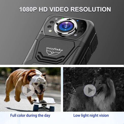weyfinko Upgrades W1PRO 2K Body Worn Cameras with 64GB Memory Card,2Pcs Batteries with Charging Cradle Body Mounted Cam Night Vision for Home,Outdoor,Travel,Meeting in Kuwait
