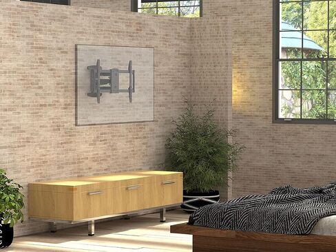 Monoprice Essential Full Motion TV Wall Mount Bracket Low Profile لأجهزة التلفاز مقاس 37 بوصة إلى 80 بوصة حتى 99 رطلًا، الحد الأقصى VESA 600x400 in Saudi Arabia